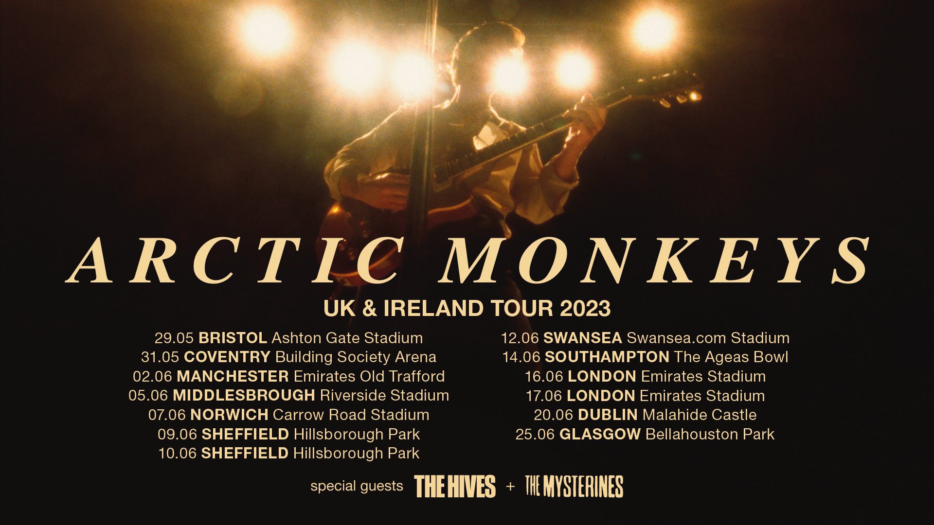 Arctic Monkeys on Twitter "Arctic Monkeys will now be playing Malahide