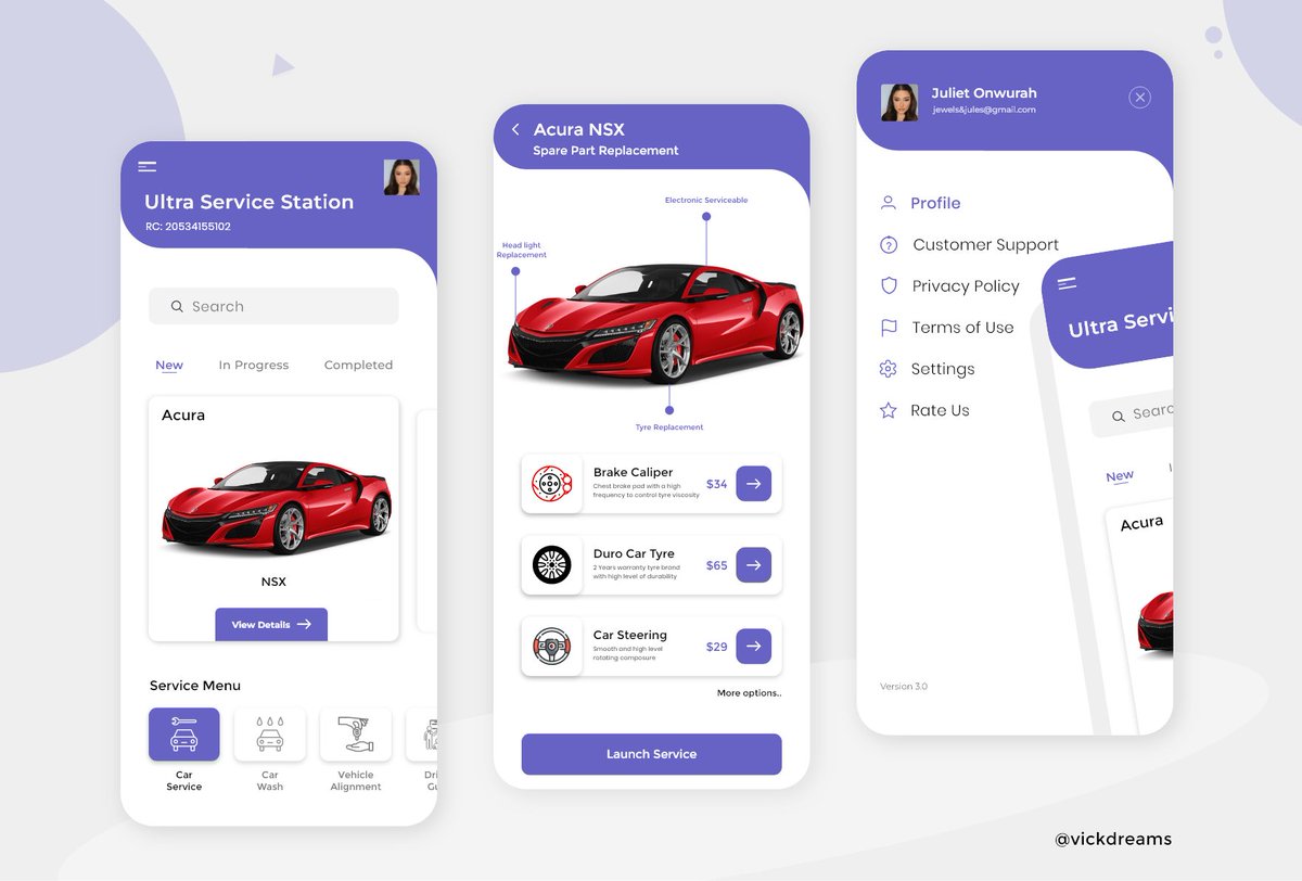 iamvickd's tweet photo. Hello guys 👋 

Here’s an automobile app that helps you keep your vehicle in check and easygoing 😊

#automobile #automobileapp #figmadesign #xd #appstore #designsystem #interiordesign #uiux #webdevelopment #webdeveloper https://t.co/h4EtPJt8Vx