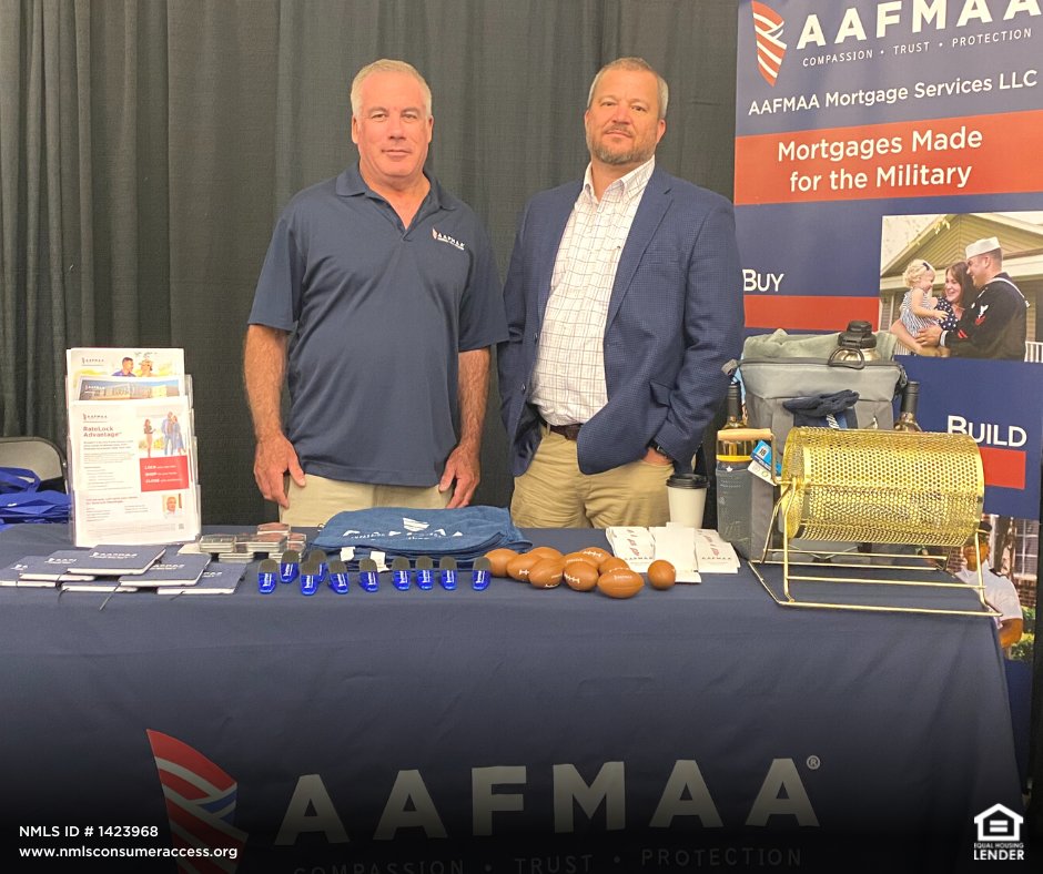 AAFMAAMortgage's tweet photo. Dale Poe and Kevin Crooks are at the @HRRAREALTORS Member Expo & Annual Conference today spreading the word about @AAFMAAMortgage 🏡
Always proud to be a partner of the Hampton Roads Realtors® Association! 🤝
#MortgagesMilitaryMade #HRRA #HRRAExpo #ChesapeakeVA #VABeach https://t.co/1ajlaW1WoY