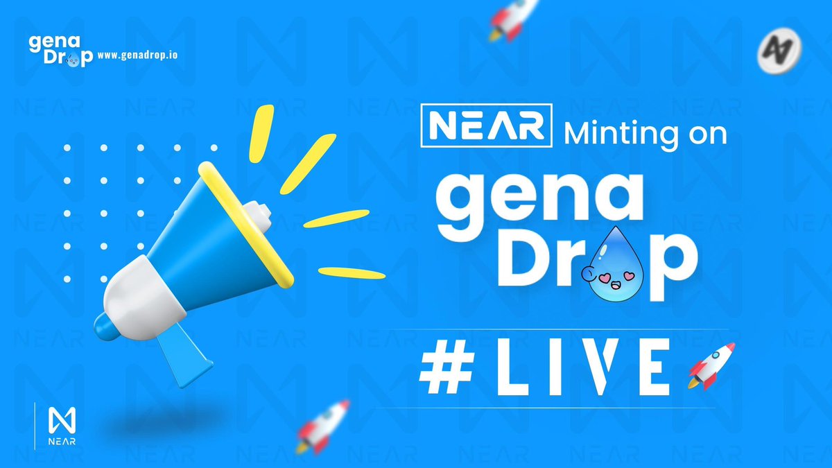 🚨 #GenaDrop is LIVE 💧on <a href="/NEARProtocol/">NEAR Protocol</a> #mainnet 🚀🚀🚀 Mint photos, bereals, shorts and files without any code across 5 different blockchains today! Made w ❤️ by <a href="/minorityprogram/">MinorityProgrammers</a> #NEARisNOW