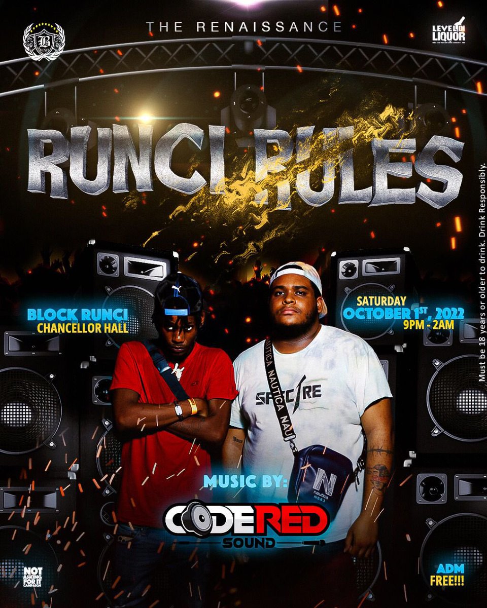codespecs's tweet photo. On the college scene this weekend!
FRIDAY - UTECH - GENESIS
SATURDAY - UWI - RUNCI RULES
#djspectre876 #coderedsound🔴 https://t.co/gGj5f5nlpX