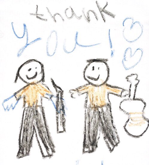 Cascade Music (@music_cascade) on Twitter photo Working <a href="/AlderHey/">🏥 Alder Hey 💙</a> <a href="/alderheyED/">Alder Hey ED</a> today, we were playing to a little baby, trying to help him settle. Meanwhile, his big sister had been busy, drawing us this beautiful picture whilst we played. Thank you, E! Rachel and Martin 🎼 Working <a href="/AlderHey/">🏥 Alder Hey 💙</a> <a href="/alderheyED/">Alder Hey ED</a> today, we were playing to a little baby, trying to help him settle. Meanwhile, his big sister had been busy, drawing us this beautiful picture whilst we played. Thank you, E! Rachel and Martin 🎼