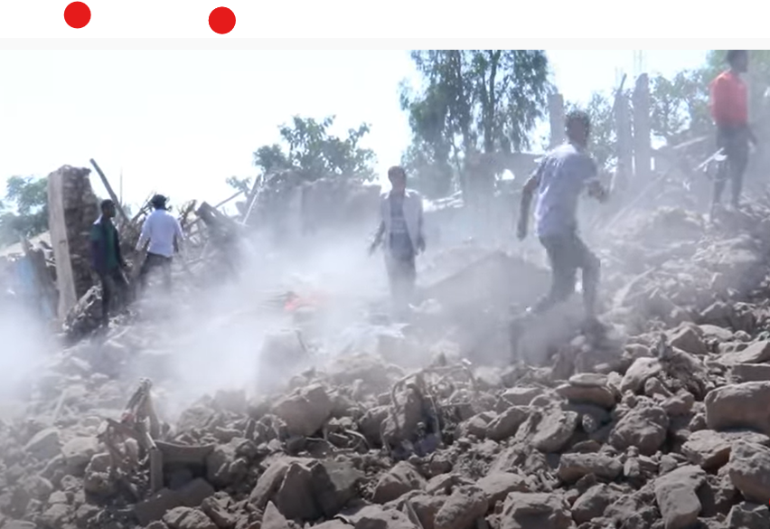 DadeDesta's tweet photo. Eritrea destroyed AdidaEro, a town north of Shire, Tigray using Mig29 bombers yday. The town is entirely turned into ashes. Damage is 100%, # victims unknown. Obviously, Abiy has approved this. A leader inviting a neighbor to bomb its people is unprecedented in history. https://t.co/1Xk1Okoes9
