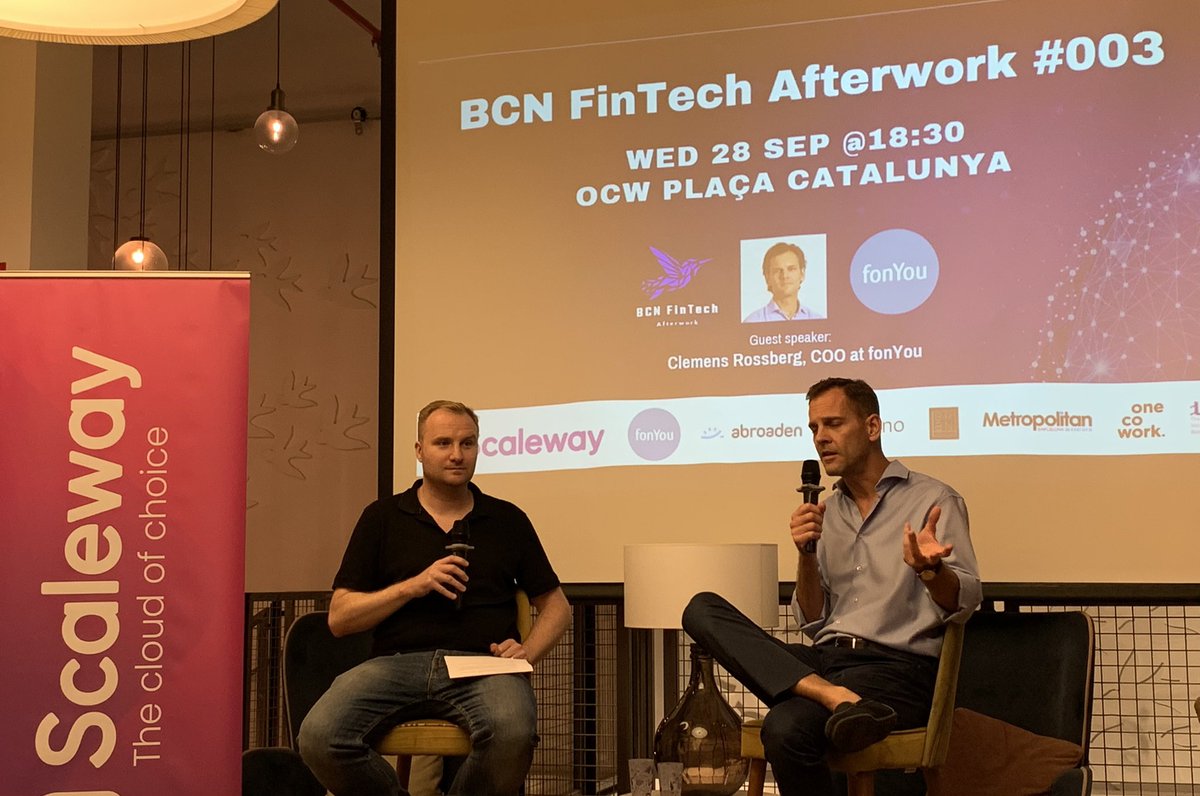 adrianafreitas's tweet photo. Great experience in #Mexico and #Brazil Now at BCN #FinTech Afterwork ￼ w/ Clemens Rossberg of @fonYou #fintech #reverseCallCredit #embeded finance #microloans
Leveraging #AI and #DigitalTransformation
@onecoworkbcn https://t.co/Fudj3kg79Z
