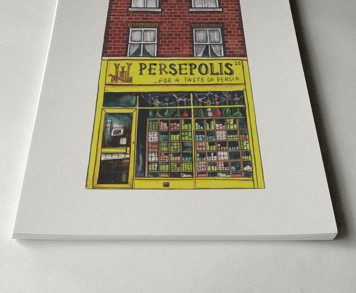camberdesigns's tweet photo. And here's the close-up of the windows at Persepolis! Such an iconic building on the high street 

#persepolis #peckham #southlondon #sneakpeek #camberwell #londonfood #se15 #persepolispeckam #camberwelldesigns #painting
#Womenwhodraw https://t.co/q1b2JkB7vI