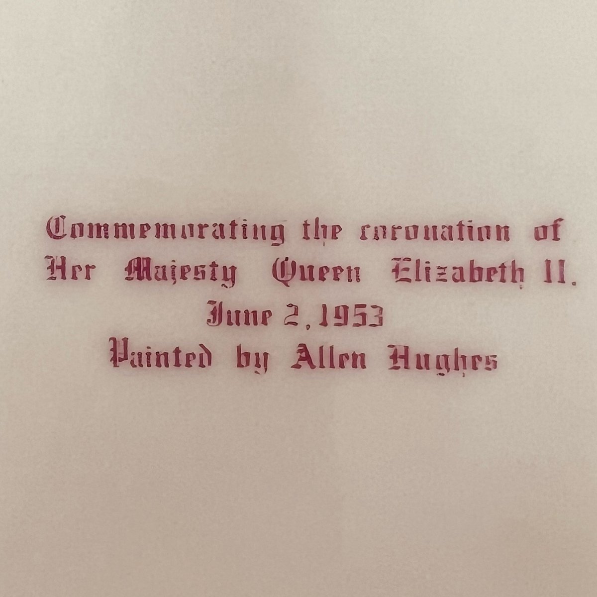 Traditions 101: A new plate for our café collection! Thank you to former bee Emily Paschall and her grandmother Jeannie Paschall for this commerative plate from QEII Coronation! #traditions101 #platecollection #sweetlilybees @jillbalzer @anne_darr @shughes321 @APMontoyaFWISD