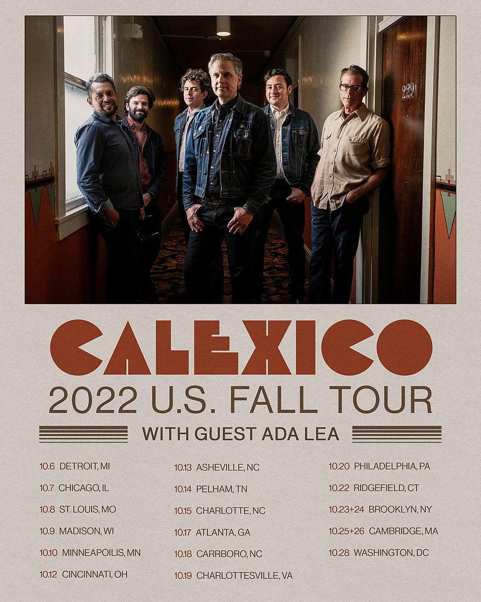 Saturday, October 8th! <a href="/casadecalexico/">Calexico</a> comes to The <a href="/sheldonstl/">The Sheldon</a>! 

Retweet for the chance to win a pair of tickets to the show!