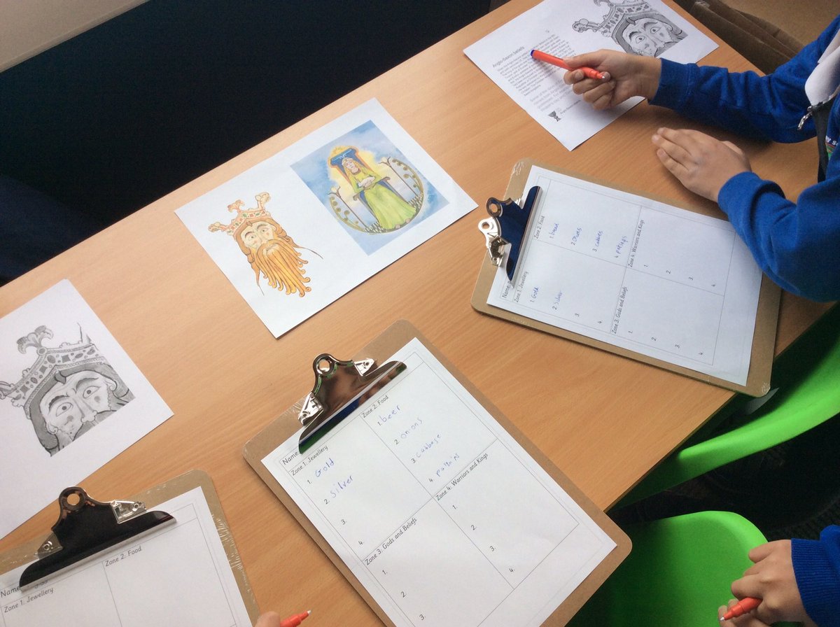 glyncoedprm1's tweet photo. 4W developed their research & artistic skills in our #contextforlearning lesson today; we learned about the Anglo-Saxons, and then created stamps, using homemade playdough, inspired by their jewellery designs! #History #newcurriculum 🤴📚 https://t.co/w9zYmmek1J