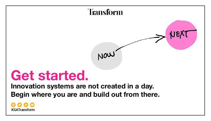 KSATransform's tweet image. Get started.
Innovation systems are not created in a day.
Begin where you are and build out from there.

#transform #thinkwrong #consulting #transformation #complexity #innovation #saudi #coaching #leadership