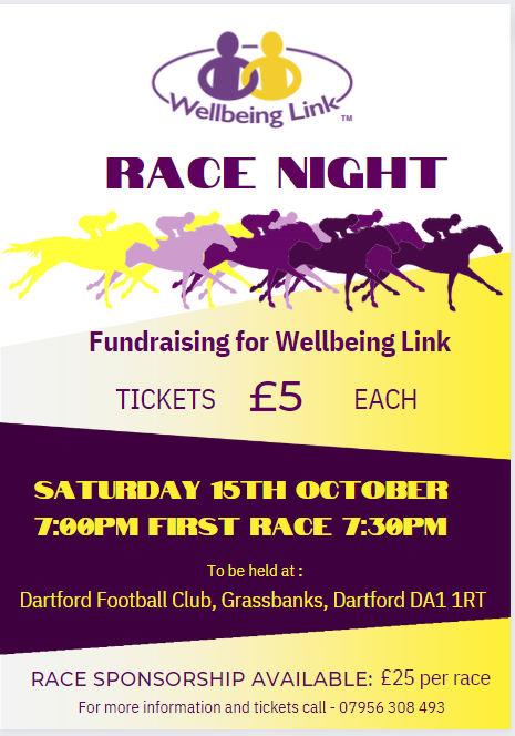 LinkWellbeing's tweet photo. Everyone enjoys our Race Nights - you can Sponsor a Race to publicise your business, own a  horse &amp; get paid when it wins - back the ones you fancy.  A fun fundraising evening for Wellbeing Link - come &amp; join us, bring friends &amp; nibbles. Bar open too. https://t.co/to1nkZX1B9 https://t.co/DlYDLz8OsO