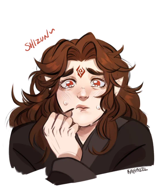 Amongus eyes work, I'm never drawing teary expressions any other way. #svsss #luobinghe 