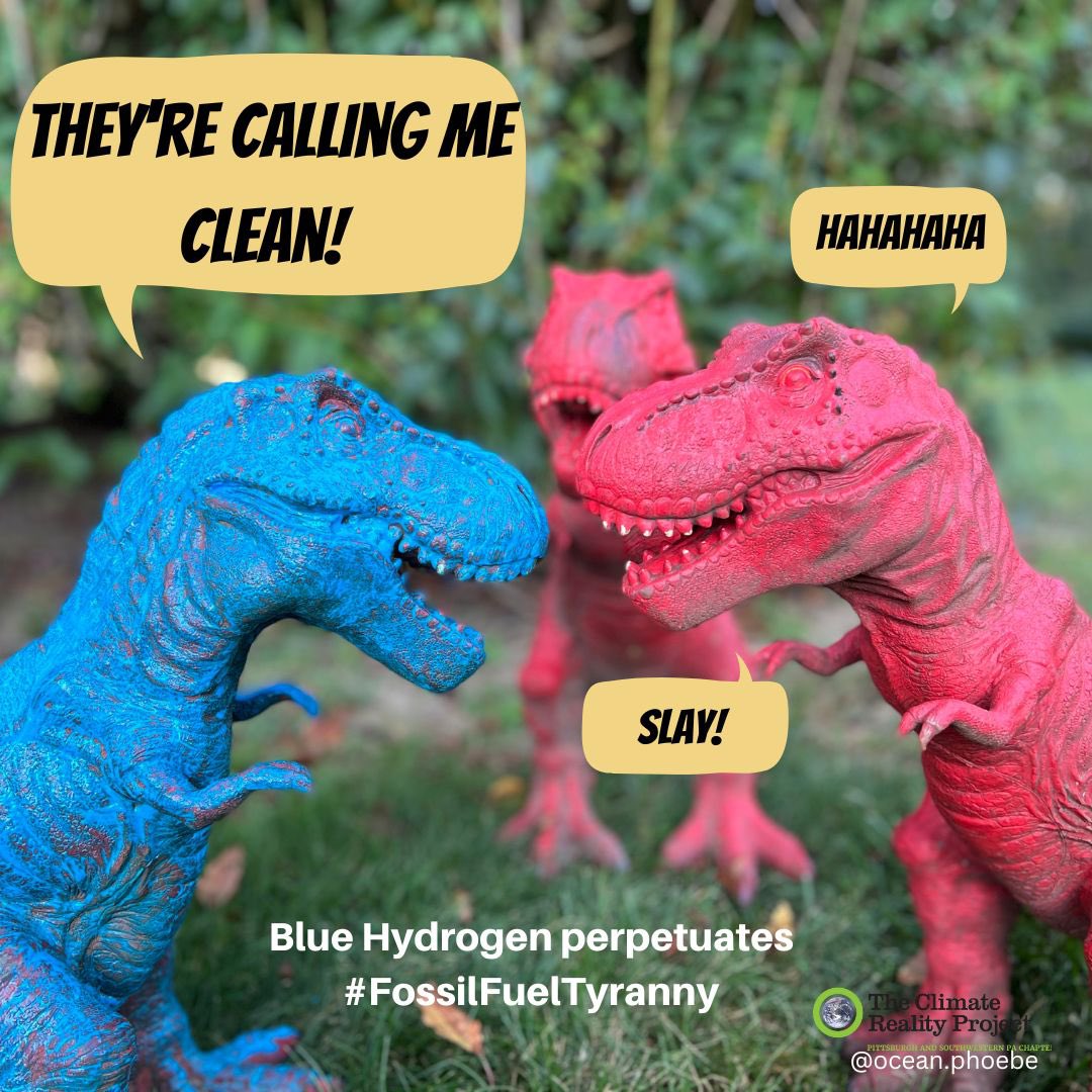 ClimateCorpsPgh's tweet photo. Blue H2 is #CleanWashing dirty fossil fuel https://t.co/O85ZOzFD3M