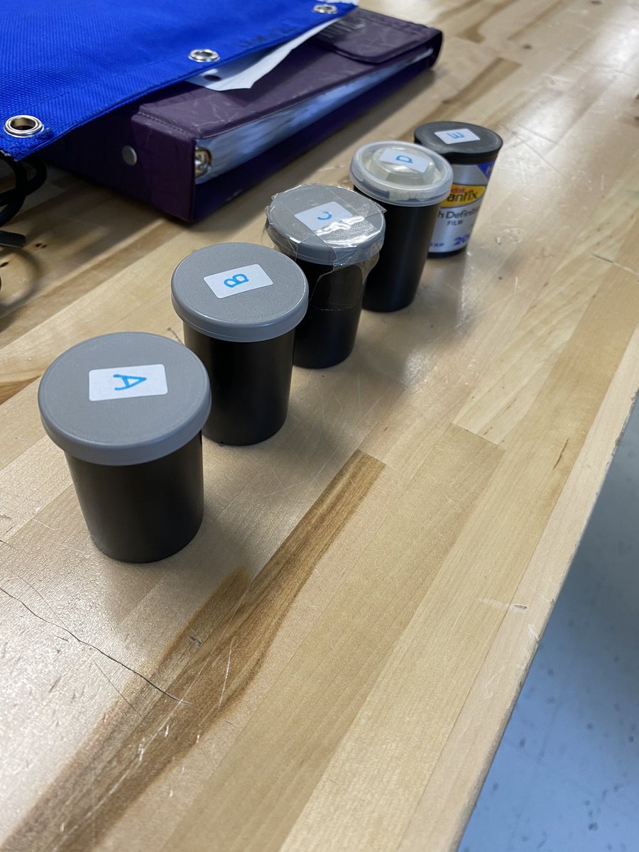 MsBLeBlanc's tweet photo. In science this week, the grade 8 classes have been putting the Scientific Method to the test by trying to identify the mystery objects in the film canisters 🤔 @StPatricksOCSB https://t.co/6ZgyHciqn5