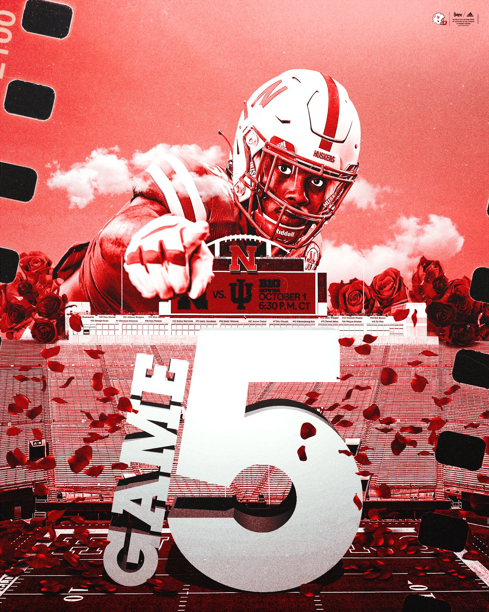 Nebraska Football on Twitter vs. the Hoosiers 🌹 https//t