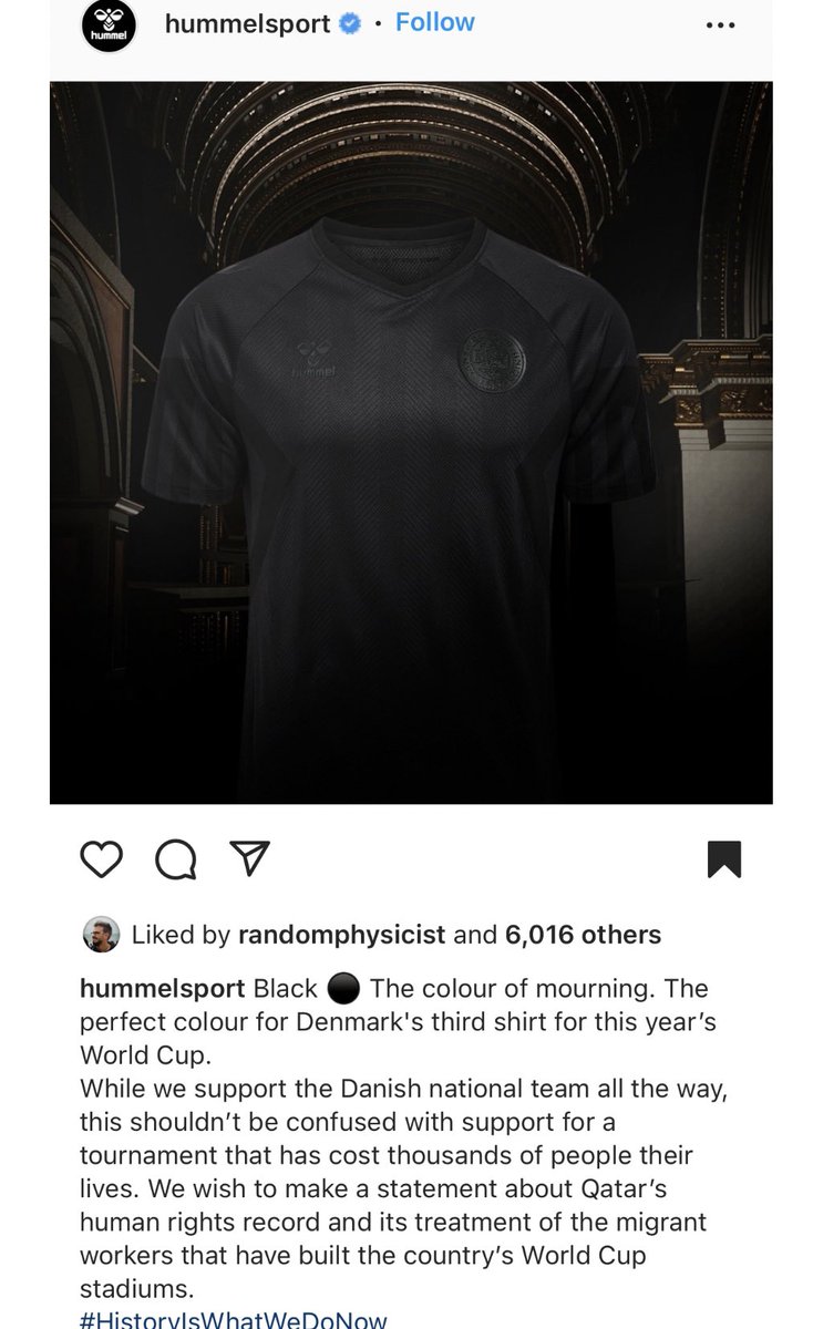 Sanny_Rudra's tweet photo. Even stronger words from Hummel with their away shirt. #Qatar2022 #bbcfootball https://t.co/59zHQVRq3I