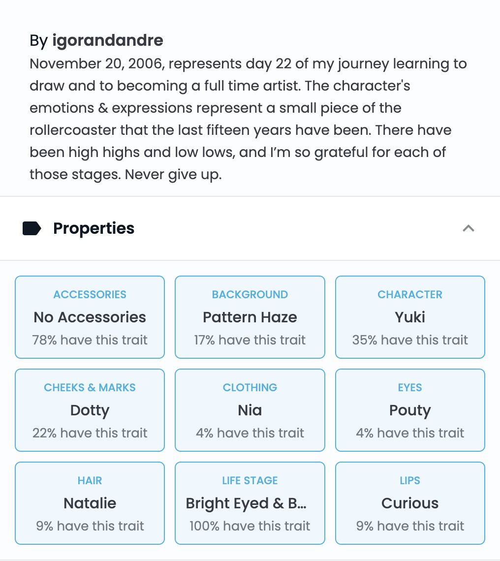 Congrats to 6B0964! 💫
You're a proud parent of Yuki! 💥

Thank you so much for the support! ♥️🙏

Please message me If you own this I would love to know you!

#NFTdrop #15YearLater #mintingnow #Minting  #TeamYuki #BrightEyedandBushyTailed 

opensea.io/assets/ethereu…