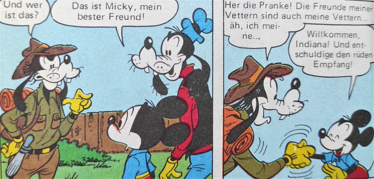 Enti_Ducky's tweet photo. Ist schon eine Weile her, dass Micky Maus und Indiana Goof sich kennengelernt haben: Das war im 1990 erschienenen LTB 144 in der Geschichte "Die Jäger des verlorenen Tempels". 🤠#MickyMaus #IndianaGoof #LTB https://t.co/0OIB861zwW
