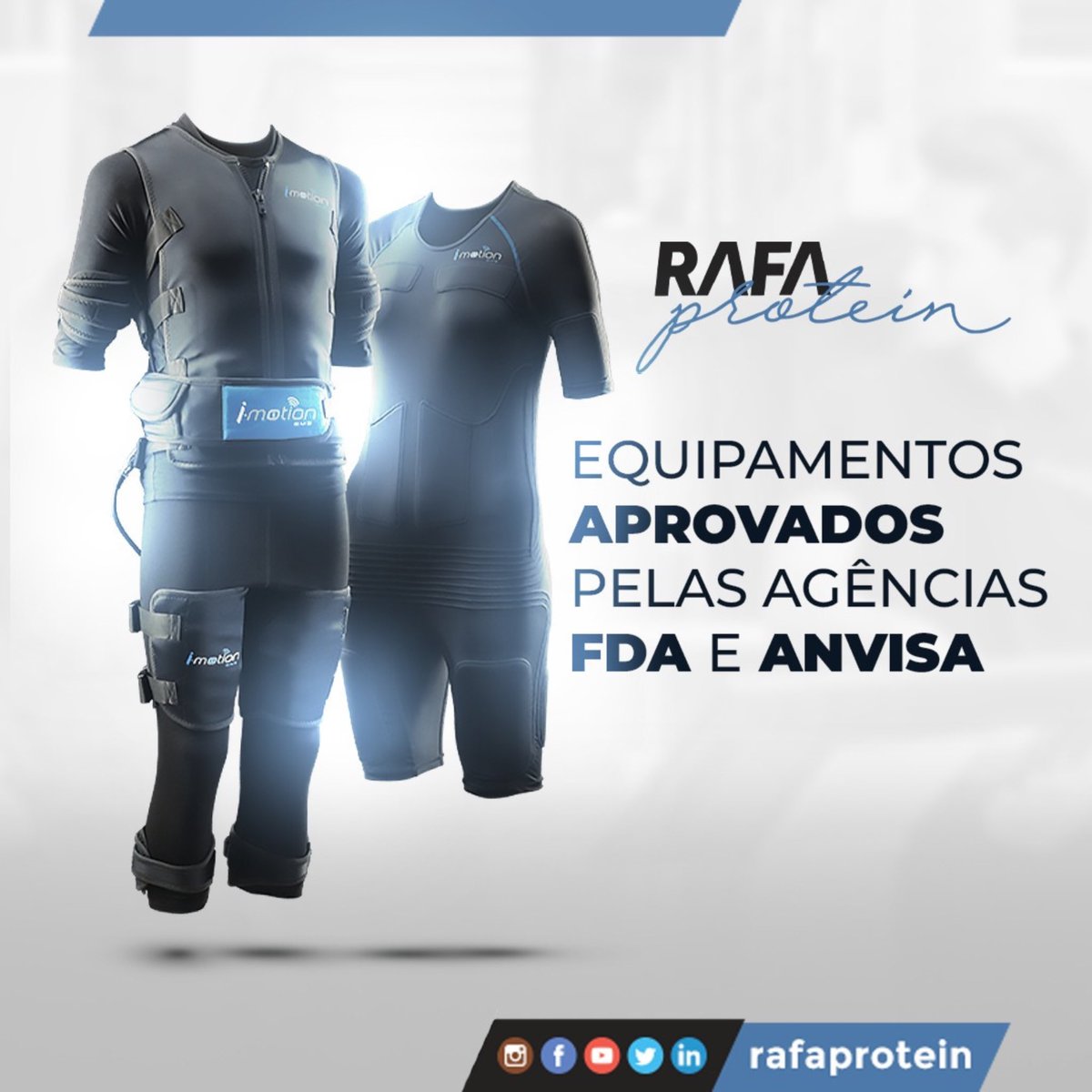RafaProtein's tweet photo. Só trabalhamos com os equipamentos da marca espanhola i-Motion (@imotiongroup), líder mundial em eletroestimulação muscular corporal. ⚡️⚡️ (+) https://t.co/5rf2FATHv6