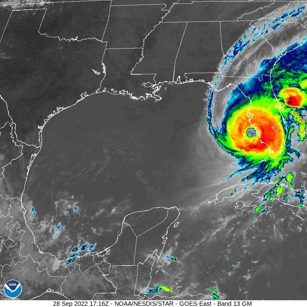 Hurricane #Ian intensified rapidly in the past 24 hours and is making landfall in Florida as a major hurricane. Pray for everyone in its path.