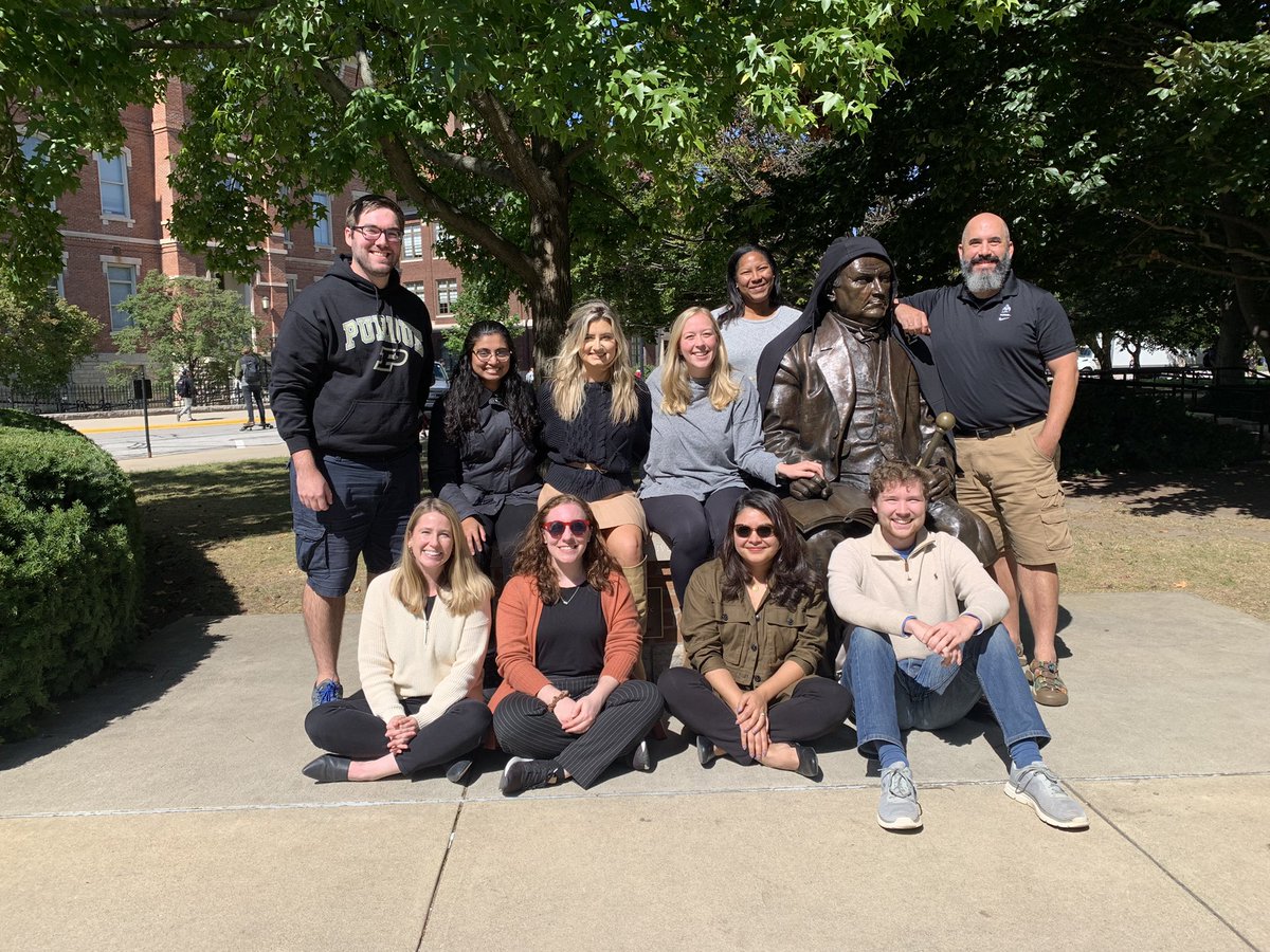 David Purpura (@davidjpurpura) on Twitter photo Annual lab picture! I work with a wonderful group of scholars! <a href="/orearconnor/">Connor O'Rear</a> @PaesTanya <a href="/laurwesterberg/">Lauren Westerberg</a> <a href="/AlexaGraceEllis/">Alexa Ellis</a> <a href="/TamikaMcElveen/">Tamika M.</a> <a href="/AveryHClosser/">Avery Harrison Closser</a> Suzanne (not yet on Twitter) @DrBeltranGrimm <a href="/PatrickEhrman/">Patrick Ehrman</a>
We decided to let John Purdue join us…<a href="/LifeAtPurdue/">Purdue University</a> <a href="/PurdueHHS/">Purdue College of Health and Human Sciences</a> Annual lab picture! I work with a wonderful group of scholars! <a href="/orearconnor/">Connor O'Rear</a> @PaesTanya <a href="/laurwesterberg/">Lauren Westerberg</a> <a href="/AlexaGraceEllis/">Alexa Ellis</a> <a href="/TamikaMcElveen/">Tamika M.</a> <a href="/AveryHClosser/">Avery Harrison Closser</a> Suzanne (not yet on Twitter) @DrBeltranGrimm <a href="/PatrickEhrman/">Patrick Ehrman</a>
We decided to let John Purdue join us…<a href="/LifeAtPurdue/">Purdue University</a> <a href="/PurdueHHS/">Purdue College of Health and Human Sciences</a>
