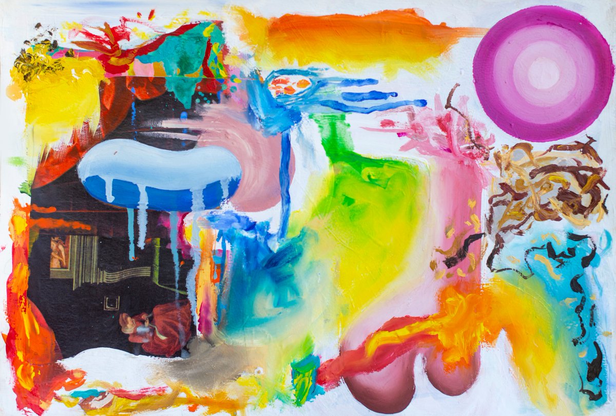 Universe III is one of my available artworks on editions on <a href="/exchgART/">Exchange Art</a>
 
5288 x 3581 px 300 DPI m
Oil painting and collage made in the beginning of the lockdown in my country.
5/10  left
◎ 0.8