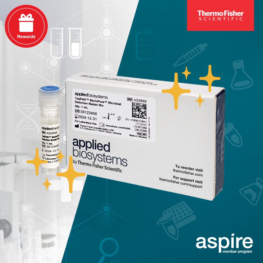 AspireMembers's tweet image. Free bonus trial alert! 🚨  For a limited time, get the Applied Biosystems™ TaqPath™ BactoPure™ Microbial Detection Master Mix for free👨‍🔬. Optimized for rapid low-level #microbialdetection for use in a variety of targets in complex samples🥼. bit.ly/3SlcktJ