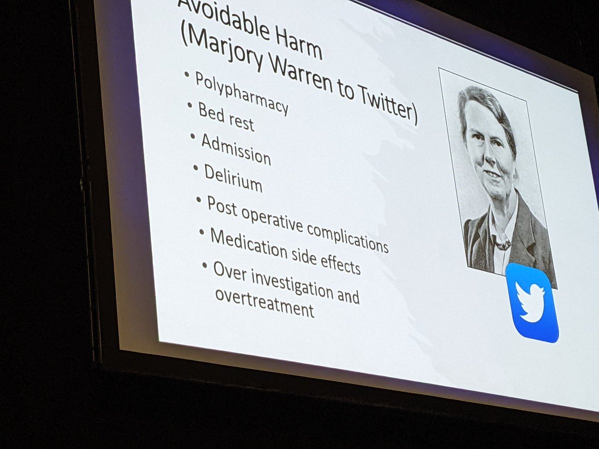 Managing avoidable harms from treatment for older people - a key responsibility for specialists in older people's healthcare. <a href="/GrahamEllis247/">Graham Ellis</a> #eugms2022