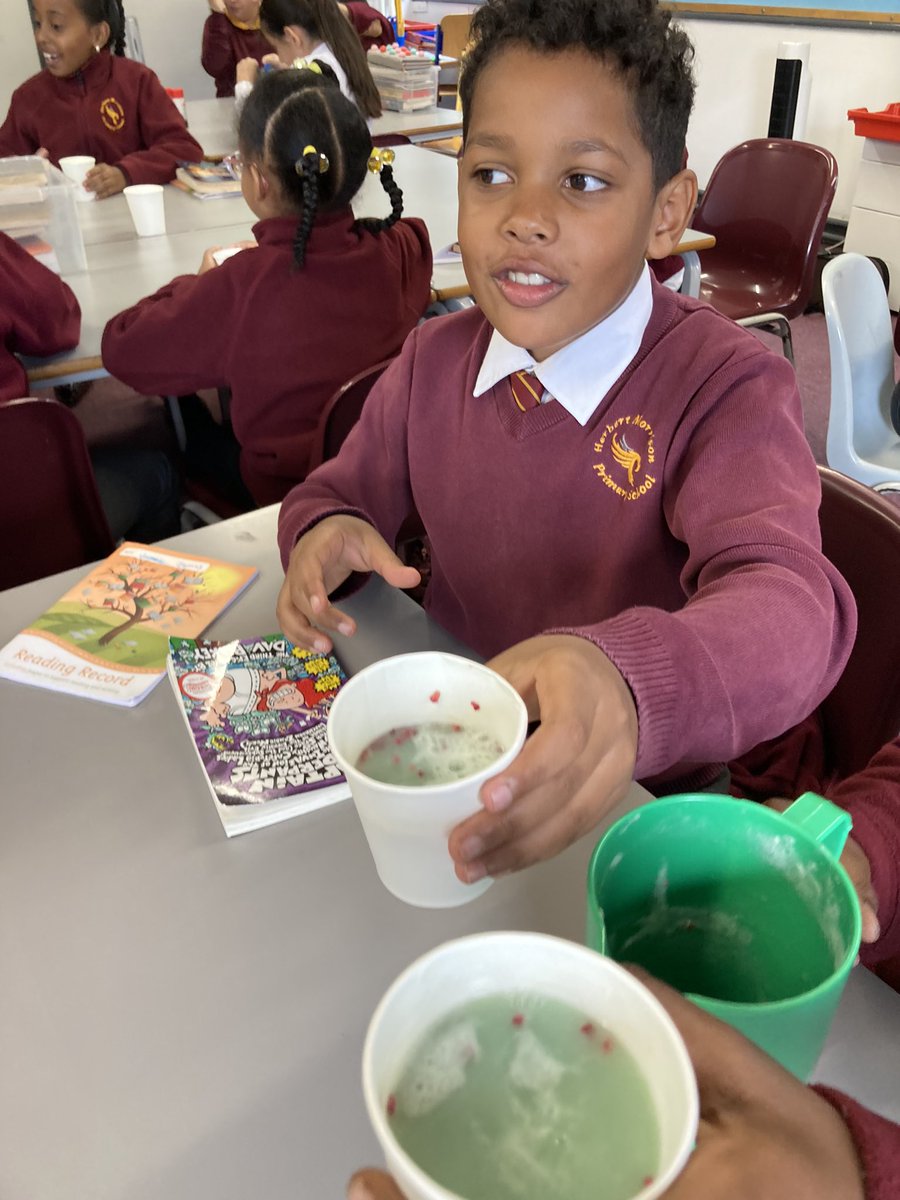 MrFielderHMPS's tweet photo. Year 4 created their own frobscottle recipes today with quite remarkable results ! Best  not mention the fizzpoppers 🙄@HerbMorrPriSch https://t.co/FjdN1JO9Gc