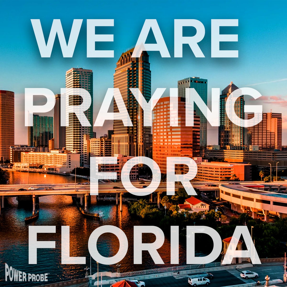 PowerProbeUSA's tweet photo. Our thoughts and prayers go out to the people of Florida going through Hurricane Ian today. We wish them safety and goodwill in recovering from this natural disaster. https://t.co/GKmOM3PEpv