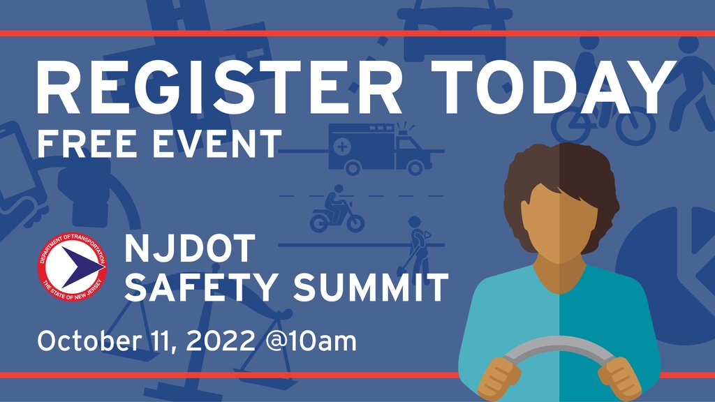NJTPA's tweet photo. NJDOT Commissioner Diane Gutierrez-Scaccetti will share the importance of #transportation safety during the #NJDOTSafetySummit2022 on October 11. Safety experts will describe programs aimed at a holistic approach to work toward ZERO deaths. Register: https://t.co/8xwJfKmhkq https://t.co/zVjUR7Rm7S