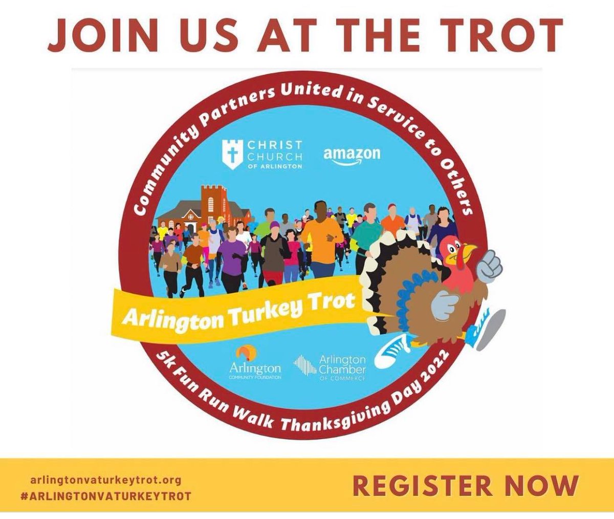 OARjustice's tweet photo. Time to dust off the running shoes!!! Registration is now open for the 17th Annual Arlington Turkey Trot 5k Fun Run/Walk!   By registering for the Arlington Turkey Trot, you are also supporting OAR's mission and participants. Sign up -> https://t.co/Y6r31fnmAf https://t.co/bmnTe2PVtg