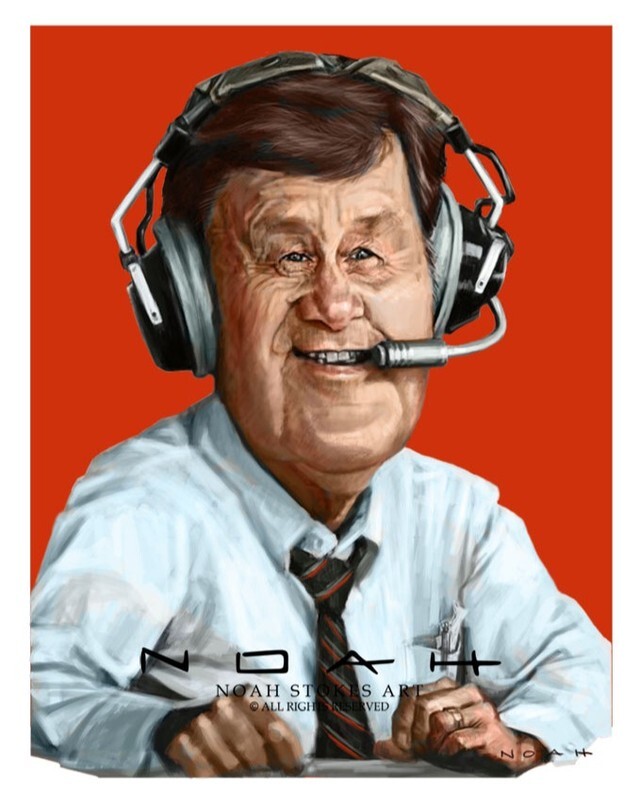 noahstokesart's tweet photo. My god a hundred! The Great (and I mean Great!) Larry Munson would have been 100 today. HBD to the GOAT! "There won't be many of us in Opalika tonight, but I'll tell you one thing, we are going to do something to Opalika!"
#larrymunson #legendaryvoiceoft… https://t.co/dgMYgmjV5e https://t.co/ZoYKAy1WaH