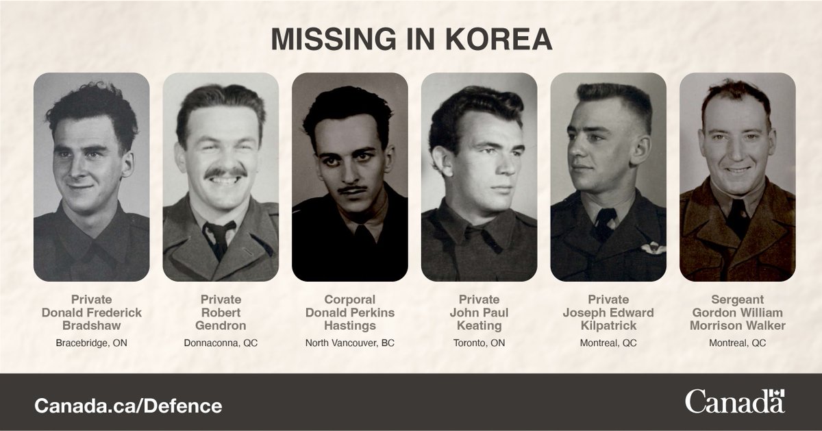 Relatives of 10 of 16 Canadian Army soldiers who went missing in action more than 70 years ago in Korea have now been identified. We’re still looking for the families of the other six soldiers. You may be able to help. canada.ca/en/department-…