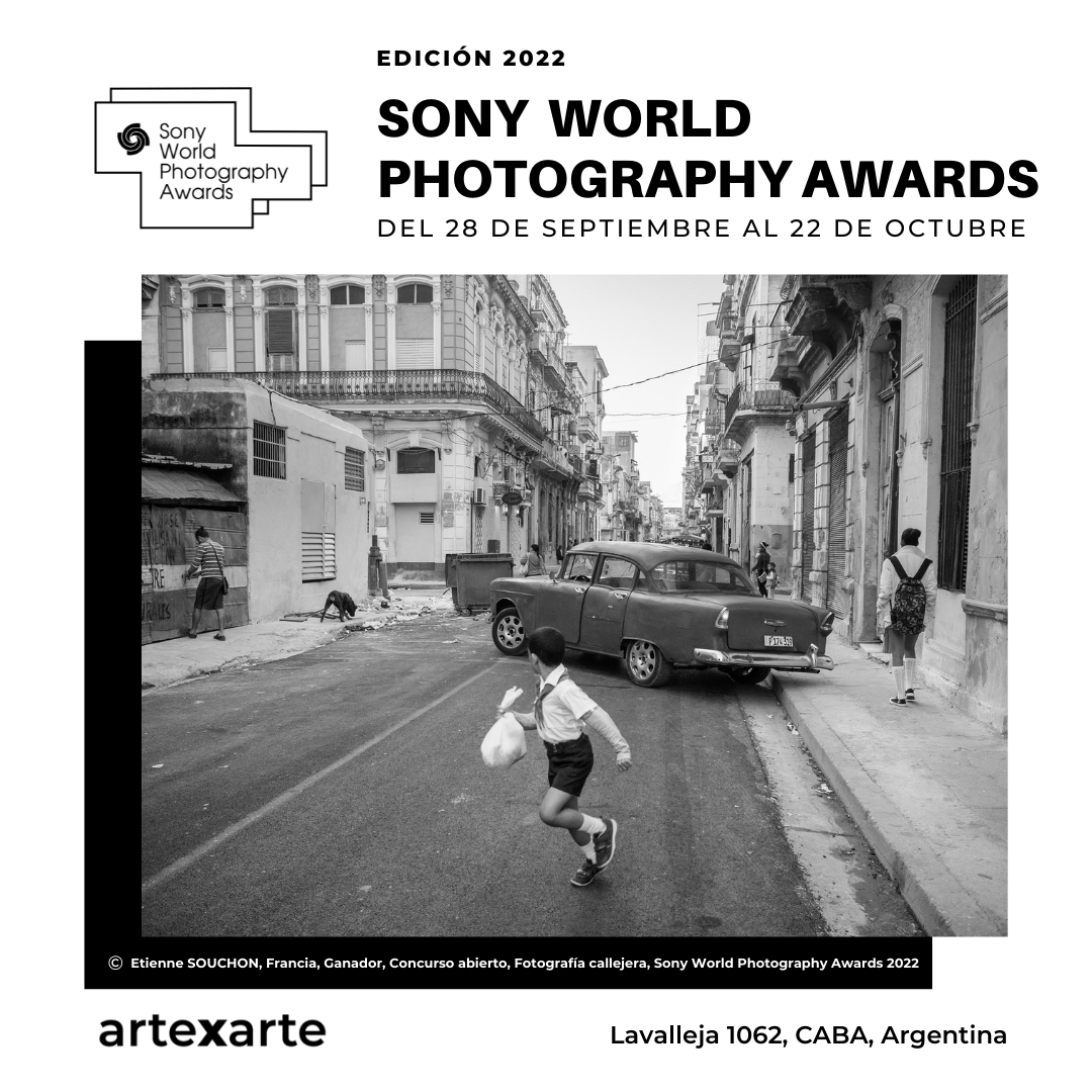 Nueva exposición: SONY WORLD PHOTOGRAPHY AWARDS 2022 <a href="/WorldPhotoOrg/">World Photography Organisation</a> 

🗓 Del 28 de septiembre al 22 de octubre 
📍 ArtexArte | Lavalleja 1062, CABA
🕞 de martes a viernes 14 a 20h y sábados de 14 a 19h. 👉 Domingos y feriados cerrado al público
🎫 Entrada libre y gratuita