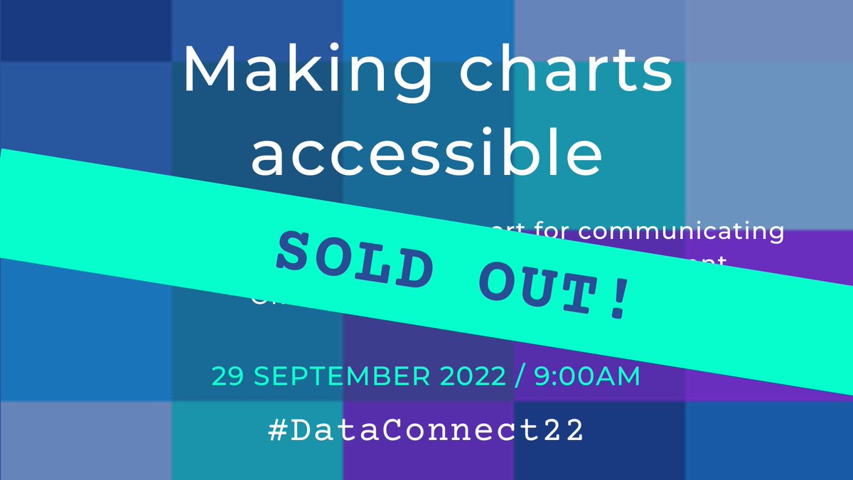 DataConnect23's tweet photo. 🚨Starting in 30 minutes!🚨
It's sold out, but keep an eye on returns - Making Charts Accessible with @statshan #DataConnect22
https://t.co/uyYdMg4Bg1 https://t.co/6BDe40ZQvN