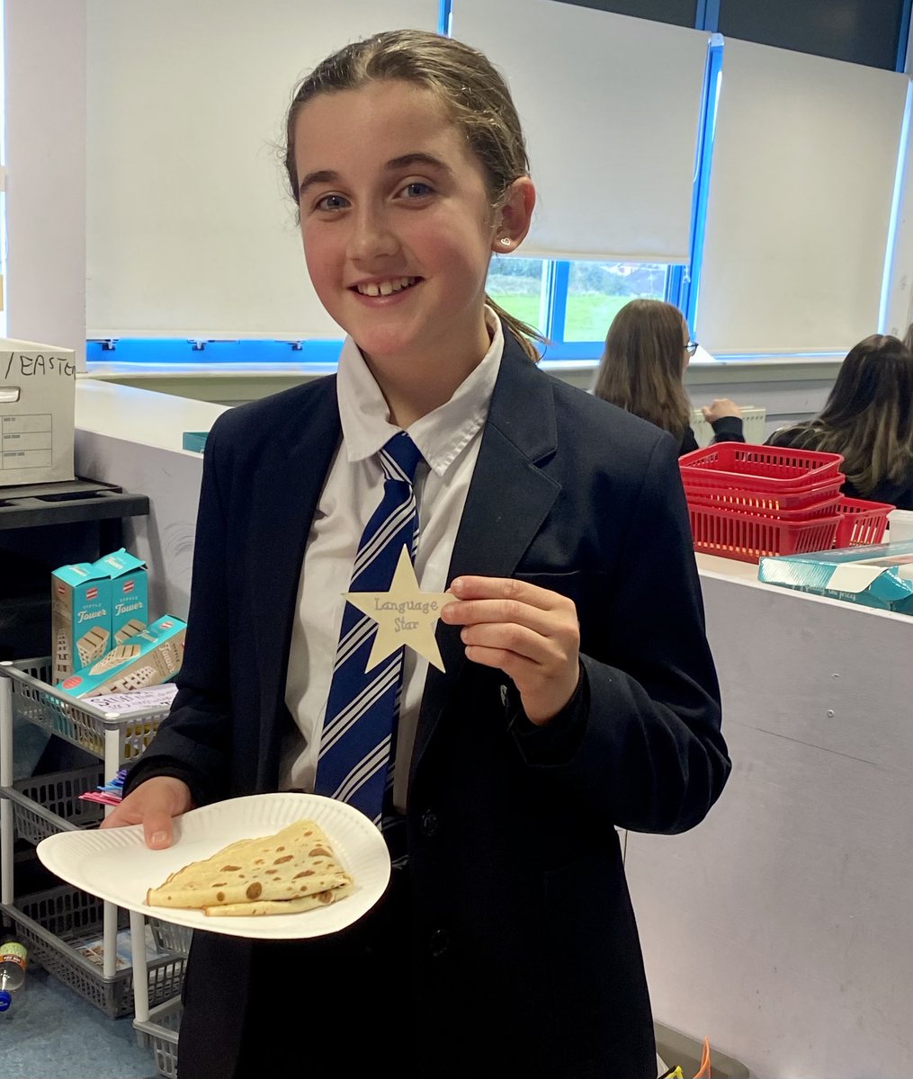 JohnstoneHighSc's tweet photo. Crepes and Churros for our language stars at the first modern languages cafe this lunchtime. Well done everyone, including the brilliant staff and S3 pupils who organised the event. https://t.co/mSGsVNckXl