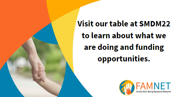 Family Well-being Research Network (@famnetresearch) on Twitter photo Visit our table at SMDM22 to learn about family well-being research. And collect FAMNET swag to boost your emotional well-being!
#smdm22, <a href="/socmdm/">Society for Medical Decision Making (SMDM)</a>, <a href="/UMchear/">CHEAR</a>, @evewittenberg, <a href="/laprosser/">Lisa Prosser PhD</a>, <a href="/decisionscience/">Center for Health Decision Science</a> Visit our table at SMDM22 to learn about family well-being research. And collect FAMNET swag to boost your emotional well-being!
#smdm22, <a href="/socmdm/">Society for Medical Decision Making (SMDM)</a>, <a href="/UMchear/">CHEAR</a>, @evewittenberg, <a href="/laprosser/">Lisa Prosser PhD</a>, <a href="/decisionscience/">Center for Health Decision Science</a>
