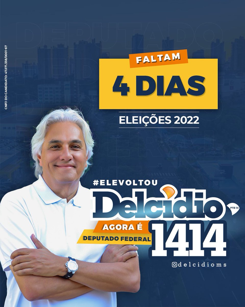 delcidioms's tweet photo. Busque votar de forma consciente para continuarmos a desenvolver o nosso MS. 
Para deputado federal, vote 1414
#DeputadoFederal  #elevoltou #matogrossodosul #ptbms #empregos  #desenvolvimento #oportunidade #Eleicoes2022 https://t.co/loEDVc4cYZ