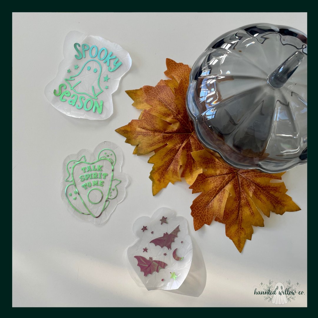 hauntedwillowco's tweet photo. Along with our Totes, you'll find brand new Suncatchers in our Halloween Collection!

Available in three designs: Spooky Season Ghost, "Talk Spirit to Me", and Bats! Or, if you're indecisive like me, there will be a bundle option for all three

Available soon! https://t.co/NOWf1csdAW