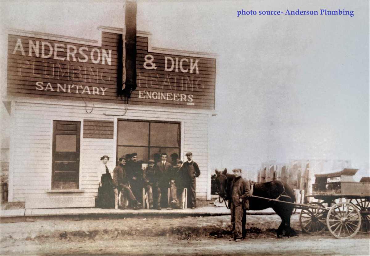 AlanZakrison's tweet photo. Anderson Plumbing is one of YYC’s oldest businesses and has been in family hands since 1912.
It started out as Anderson &amp; Dick, but Dick went back to England to get his spouse and didn’t return.
The old shop then had a succession of businesses; the last one being the best known. https://t.co/lQNwBiczUz