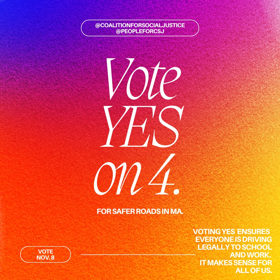 PeopleforCSJ's tweet image. Remember to vote YES on 4! @yesonfourma #YESOn4 #mapoli