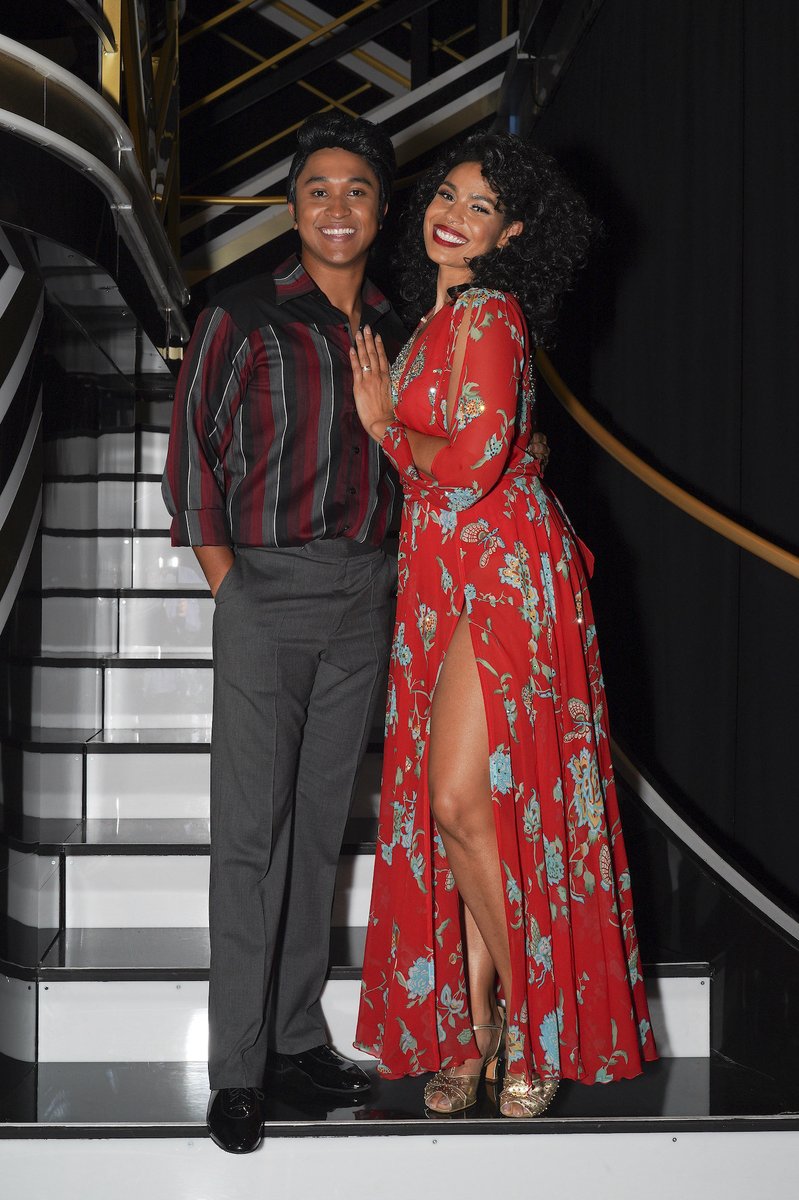 officialdwts's tweet photo. #ElvisNight was 🔥! Props to our incredible wardrobe, hair and makeup departments for these iconic looks. Comment below who you think rocked the Elvis hair best. 😄 #DWTS https://t.co/5iFzqAaWTe