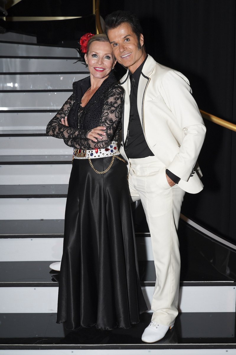 officialdwts's tweet photo. #ElvisNight was 🔥! Props to our incredible wardrobe, hair and makeup departments for these iconic looks. Comment below who you think rocked the Elvis hair best. 😄 #DWTS https://t.co/5iFzqAaWTe