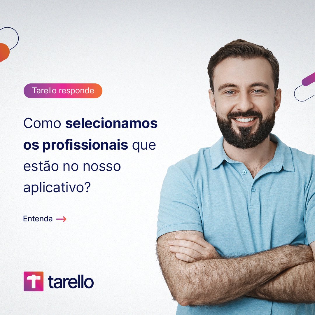 Tarellobr's tweet photo. Prezamos pela qualidade e segurança que os nossos prestadores de serviços passam para os clientes.

É por isso que para um profissional ser aprovado em nossa plataforma ele passa por um rigoroso processo de avaliação.

Arraste para o lado e confira!

#tarello #serviços #avaliação https://t.co/bYtG8nNGkL