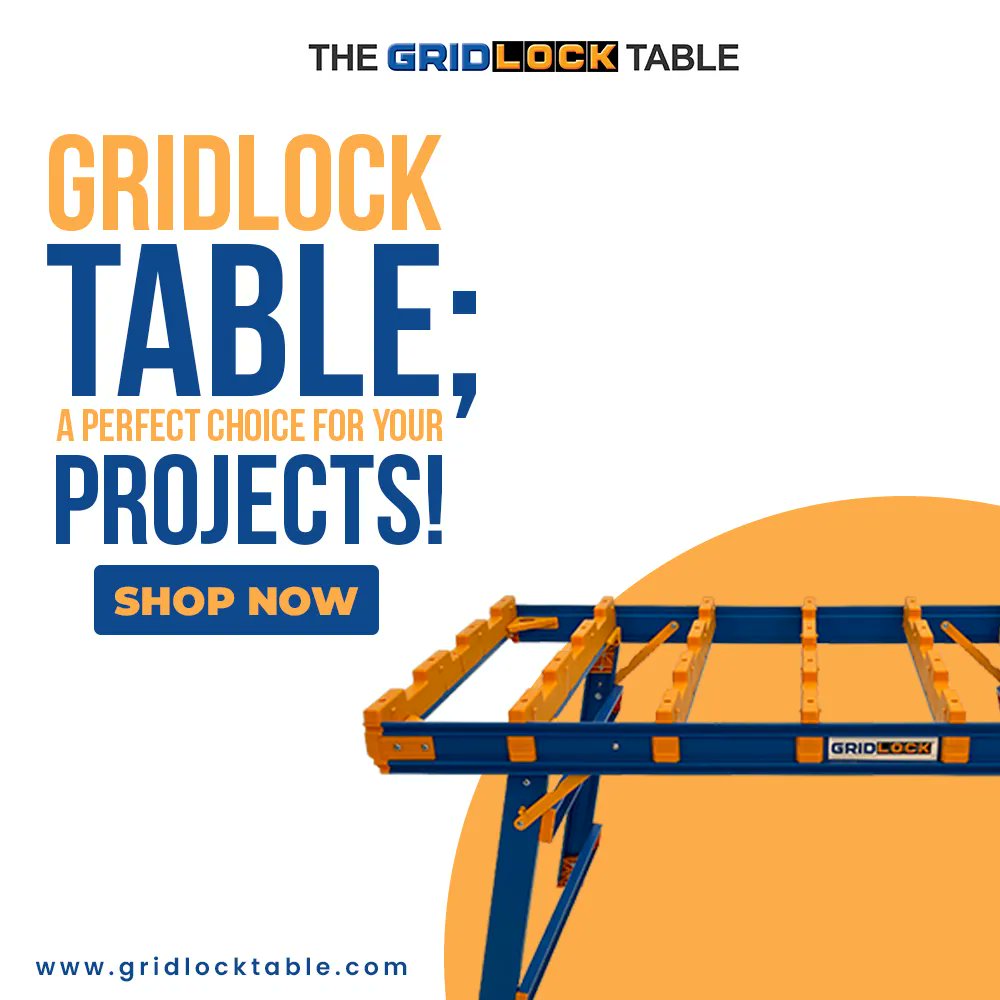 gridlock_table's tweet photo. For Construction or Crafting purposes, the Gridlock Table is the ideal choice for you. It comes along a Tool Tray, Riser Pegs &amp; an Adaptor Plate saving your work &amp; time and making your task less laborious!  
.
.
....
#Gridlocktable #diy #constructiontable #table #contractors https://t.co/cWThhqyPeQ