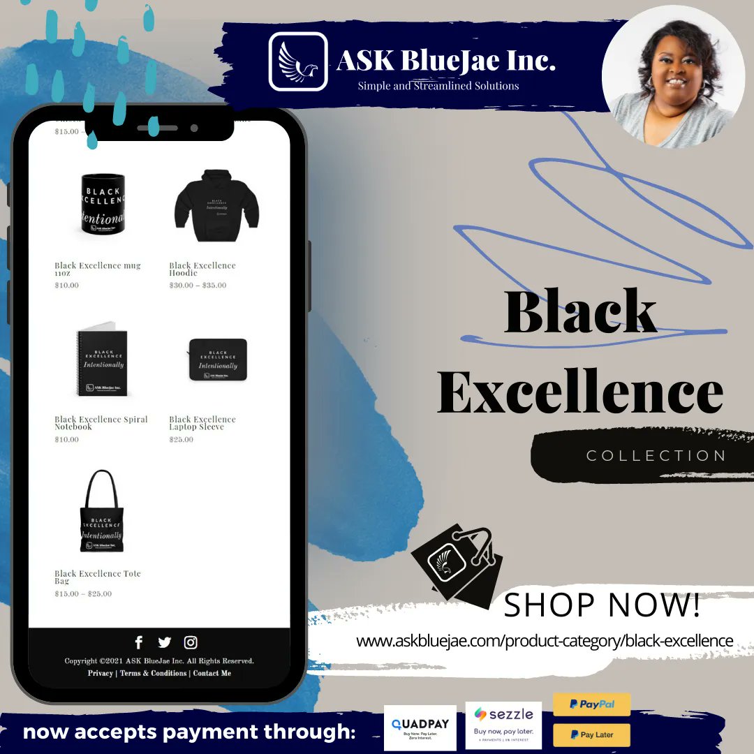 ASKBlueJae's tweet photo. Shop the Black Excellence Collection by @ASKBlueJae.

Hoodies
Sweatshirts
T-shirts
Tote Bags
Journals/Notebooks
Mugs
Masks

Click the link
https://t.co/7oYvvhC9Bp

#askbluejae #consultant #merchandise #promotionalmarketing #businessmentor #businessmotivation #businesses https://t.co/okzlANd4NJ
