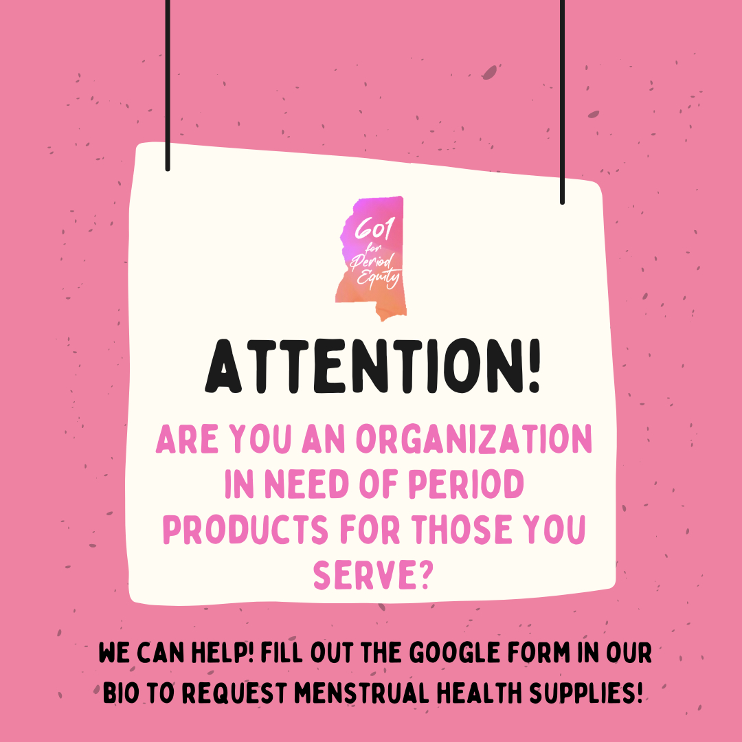 Are you a school, health clinic, shelter, organization, women's prison, etc. in need of period supplies for the people you serve? We can help! Fill out the Product Request Form via the link in our bio!
