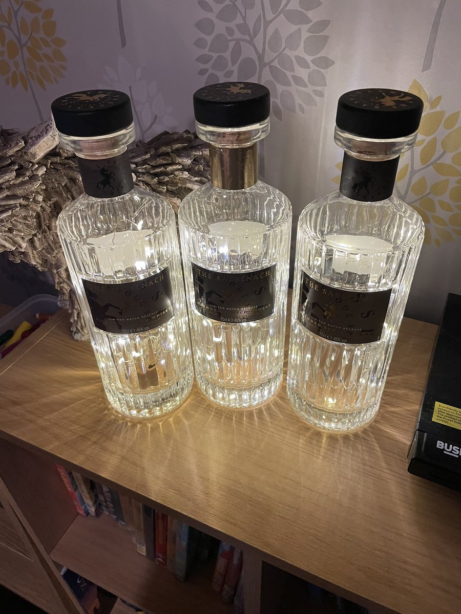 Jaynesalter61's tweet photo. I have turned my 3 empty sassenach bottle in to lamps. I think they look great. @SamHeughan @SassenachSpirit https://t.co/O6kW82DhzO