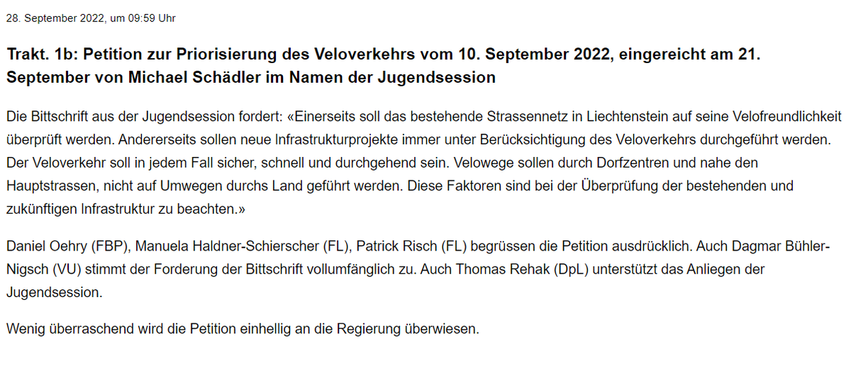 JugendratFL's tweet photo. Wir danken allen Landtagsabgeordneten für dieses einstimmige JA zur Jugendsession-Petition! Speziell möchten wir uns bei @OehryDaniel, @HaldnerManuela, Patrick Risch, @t_rehak und @D_BuehlerNigsch für die explizit klaren Worte bedanken! https://t.co/sZQBc4aLsA