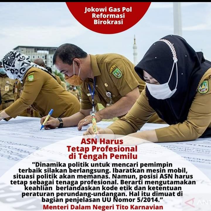 ihadrianip's tweet photo. Pemilu sebentar lagi, hm..., sebaiknya ASN harus tetap profesional di tengah Pemilu. 
#Jokowi 
#indonesiamaju 
@tolakbigotnkri @AnggriantoJohny @Rizmaya__ https://t.co/NDVQhrs7gD